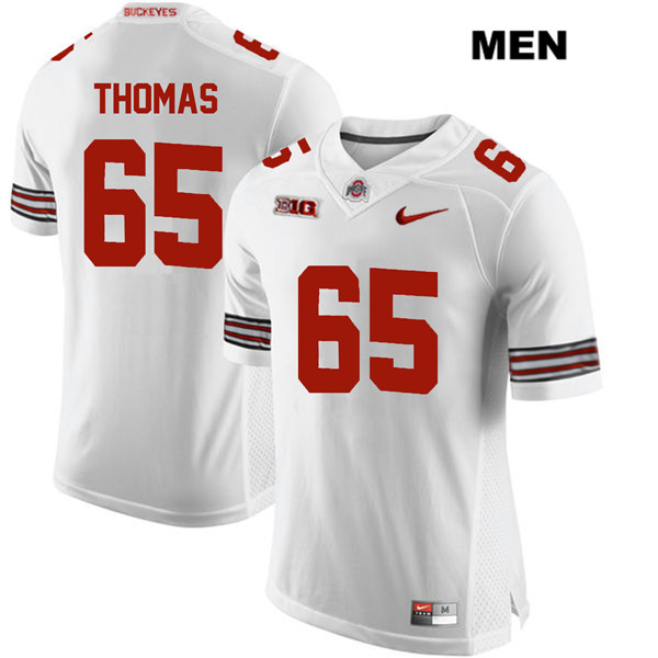 Ohio State Buckeyes Men's Phillip Thomas #65 White Authentic Nike College NCAA Stitched Football Jersey NH19K47SM